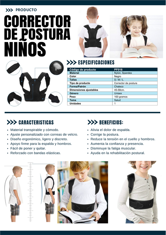5D CORRECTOR DE POSTURA -NIÑOS